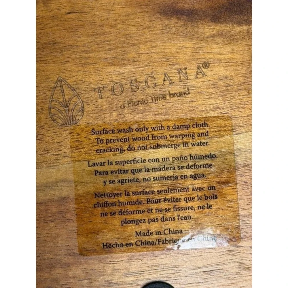 Disney Cinderella Toscana Acacia Cheese‎ Board Hidden Tool Set Clock Charcuterie